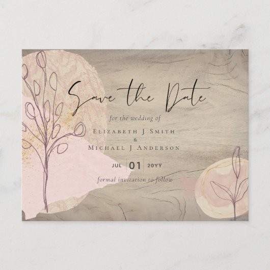 Carte Postale Natural Earth Feuilles de Forêt Rustique (Devant)