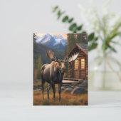 Carte Postale *~* Nature AP49 MOOSE Woods Forest Dusk Mountains (Debout devant)