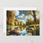 Carte Postale Nature avec canard (Devant / Derrière)