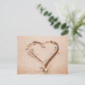 Carte Postale Nature | Coeur dans le sable (Debout devant)