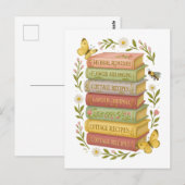 Carte Postale Nature et livre Lover Botanique Stack (Devant / Derrière)