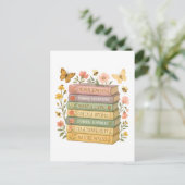 Carte Postale Nature et livre Lover Botanique Stack (Debout devant)