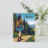 Carte Postale Nature | Femmes Randonnée sur un sentier (Debout devant)