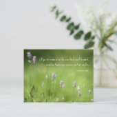 Carte Postale Nature guérit Lavender Photographie & Citation (Debout devant)