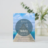 Carte Postale Nature Il est temps de voyager Citation (Debout devant)