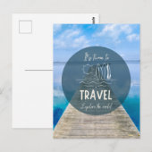 Carte Postale Nature Il est temps de voyager Citation (Devant / Derrière)