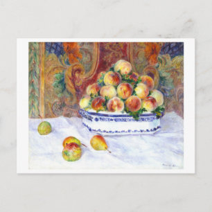 Carte Postale Nature morte aux pêches par Auguste Renoir (1881)