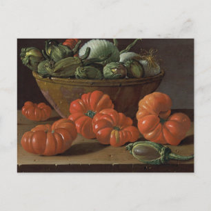 Carte Postale Nature morte aux tomates par Luis Melendez