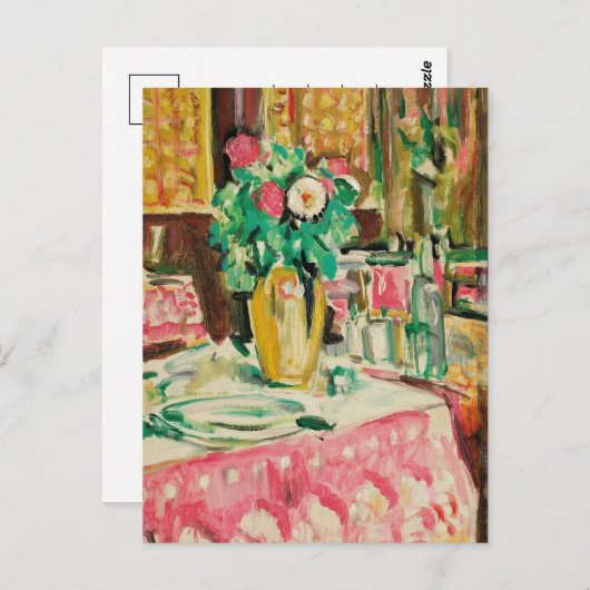 Carte Postale Nature morte avec des roses | George Leslie Hunter (Devant / Derrière)