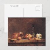 Carte Postale Nature morte avec pot d'olives par Jean Chardin Po (Devant / Derrière)