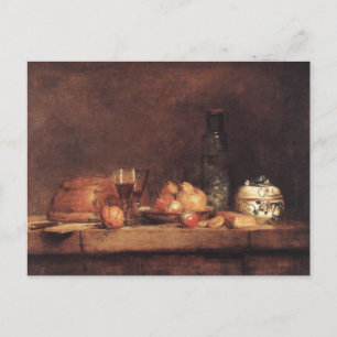 Carte Postale Nature morte avec pot d'olives par Jean Chardin Po