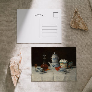 Carte Postale Nature morte avec service à café   Albert Anker