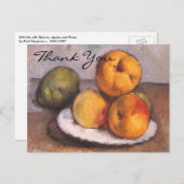 Carte Postale Nature morte de Cézanne avec des coings, des pomme (Devant / Derrière)