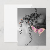 Carte Postale Nature morte de papillon avec éclaboussures de cou (Devant / Derrière)