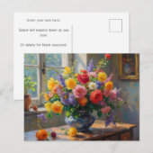 Carte Postale Nature morte Fleurs dans un vase (Devant / Derrière)