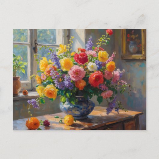 Carte Postale Nature morte Fleurs dans un vase (Devant)