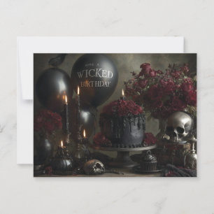Carte Postale Nature morte gothique sombre et morose pour un ann