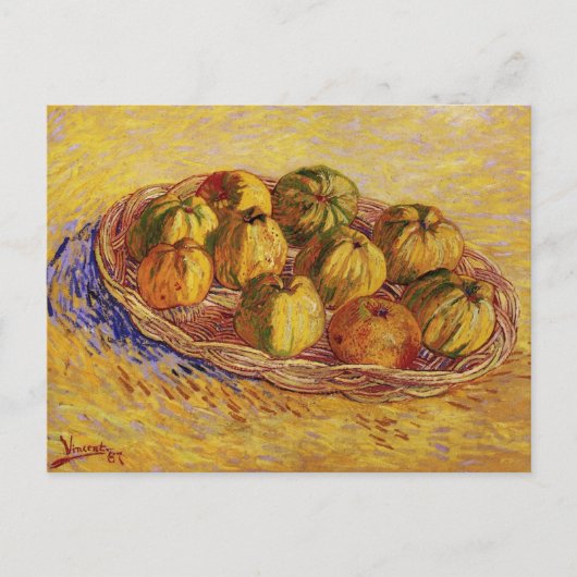 Carte Postale Nature morte, panier de pommes de Vincent van Gogh (Devant)