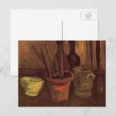 Carte Postale Nature morte Pinceaux dans un pot par Vincent van  (Devant / Derrière)