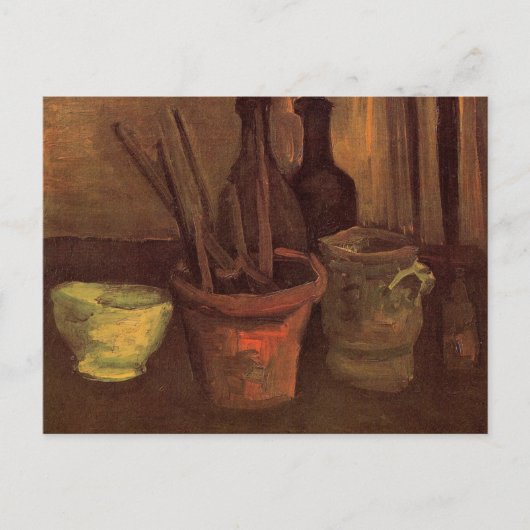 Carte Postale Nature morte Pinceaux dans un pot par Vincent van  (Devant)