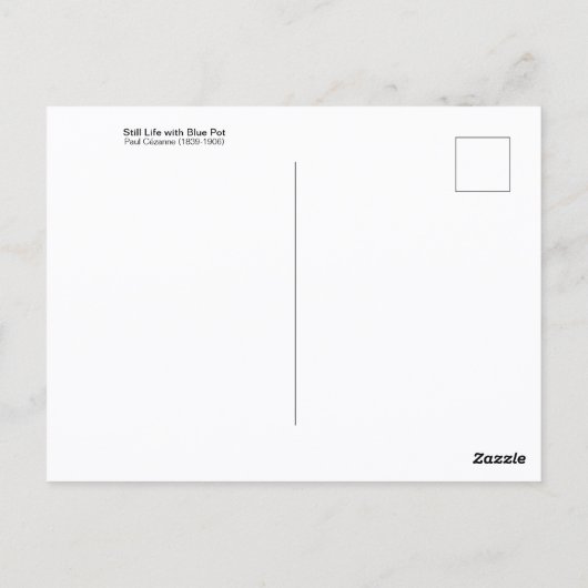 Carte Postale Nature morte Pot bleu Paul Cezanne (Dos)