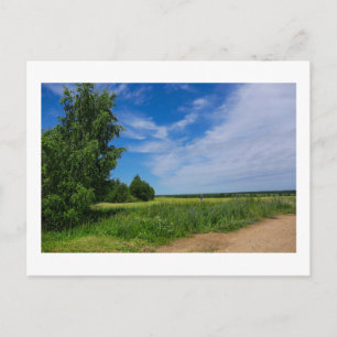 Carte Postale Nature Paysage Paysage Route rurale Biélorussie
