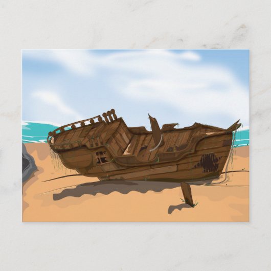 Carte Postale Naufrage Échoué (Devant)