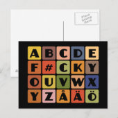 Carte postale Naughty Alphabets (Devant / Derrière)