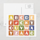 Carte postale Naughty Alphabets (Devant / Derrière)