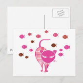 Carte Postale Naughty Cat (Devant / Derrière)