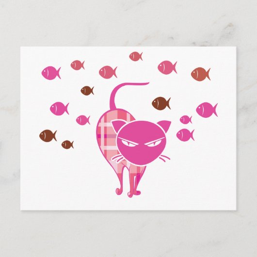 Carte Postale Naughty Cat (Devant)