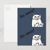 Carte Postale Naughty Cat (Devant / Derrière)