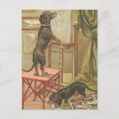 Carte postale Naughty Dachshunds (Devant)