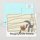 Carte postale Naughty Kittens (Devant / Derrière)