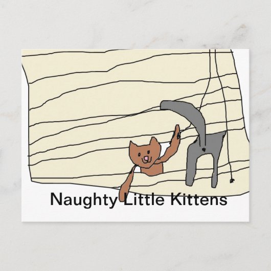 Carte postale Naughty Kittens (Devant)