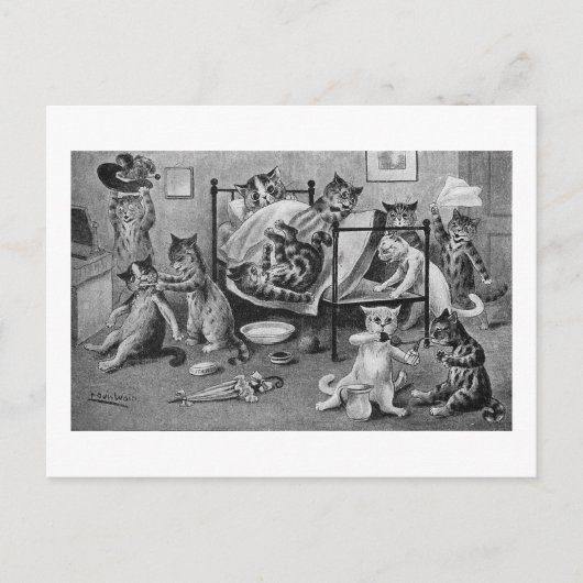 Carte Postale Naughty Kittens, Louis Wain (Devant)