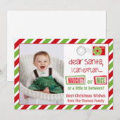 Carte postale Naughty or Nice Christmas 5x7 (Devant / Derrière)