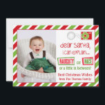 Carte postale Naughty or Nice Christmas 5x7<br><div class="desc">Célébrez votre saison de vacances avec cette carte de voeux mignonne.</div>