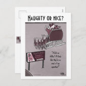 Carte postale Naughty ou Nice Holiday (Devant / Derrière)