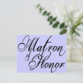 Carte Postale Naughy Grunge Script - Matron D'Honneur Noir (Debout devant)