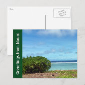 Carte Postale nauru eaux de salutation (Devant / Derrière)