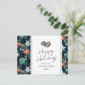 Carte Postale Nautical Starfish voeux de Noël (Debout devant)