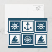 Carte Postale Nautical themed design (Devant / Derrière)