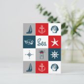Carte Postale Nautical themed design (Debout devant)