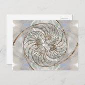 Carte Postale Nautilus Shell - Mother of Pearl and gold (Devant / Derrière)