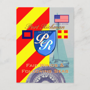 Carte Postale Nautique dire vent doux et les mers suivantes