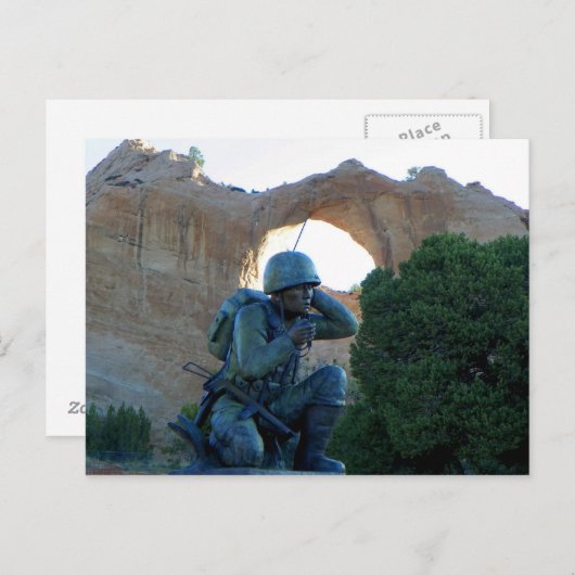 Carte Postale Navajo Code Talker (Windows Rock) (Devant / Derrière)