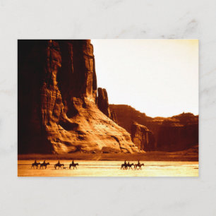 Carte Postale Navajo Riders In Canyon De Chelly 1904