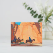 Carte Postale Navajos dans un canyon, 1945 par Maynard Dixon (Debout devant)