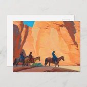 Carte Postale Navajos dans un canyon, 1945 par Maynard Dixon (Devant / Derrière)
